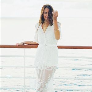 White long dress/romper